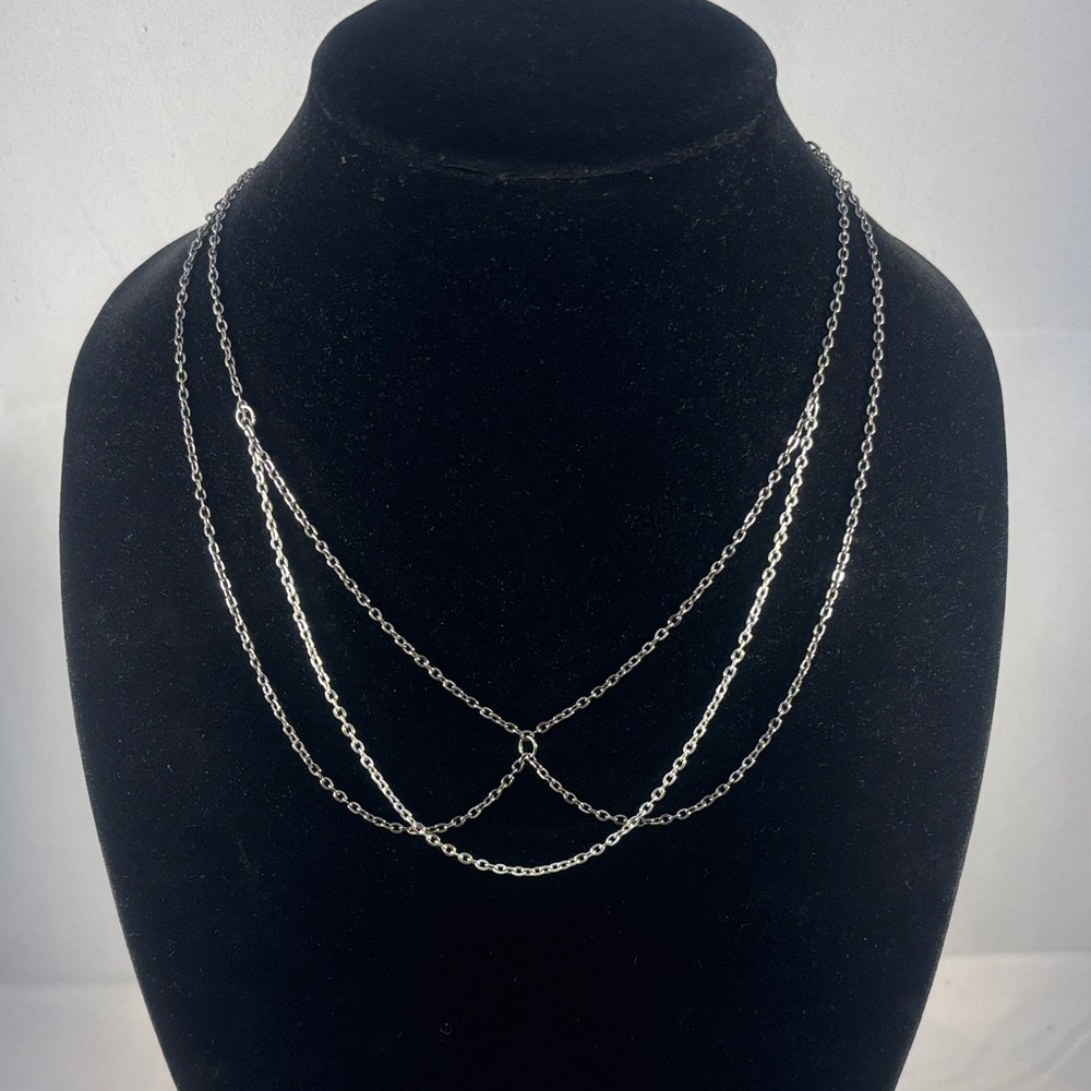 Hand Crafted Silver Multi-Layer Necklace